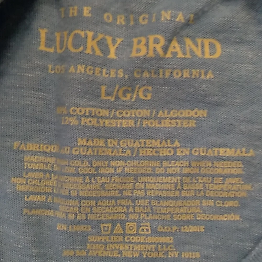 Lucky Brand Born Free Live Free Graphic Print T-Shirt Youth Boys Large - Picture 3 of 4